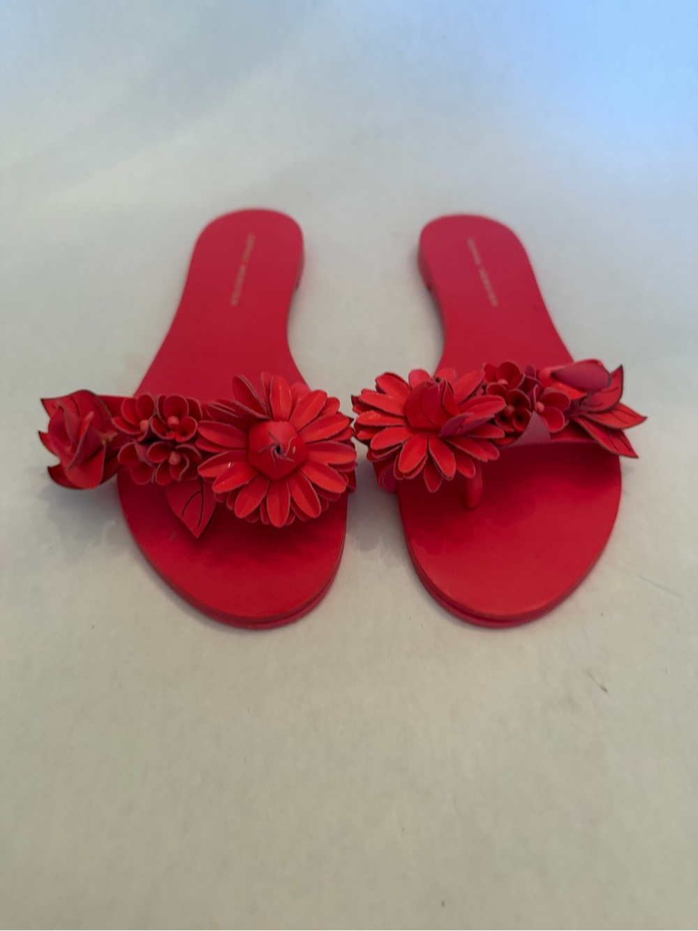 Sophia Webster Red Floral Slide Sandals - Women